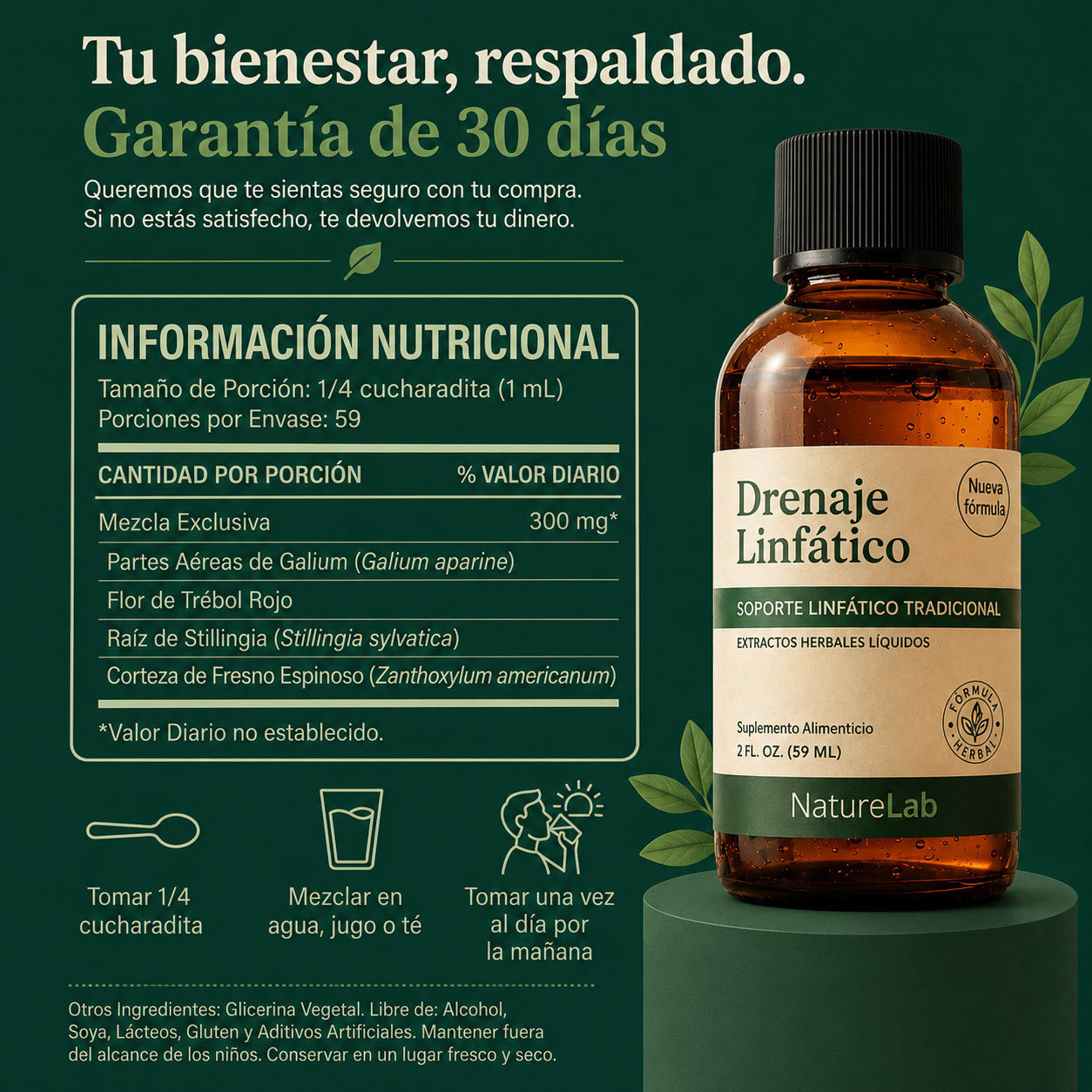 Drenaje Linfático Líquido -  Reduce la hinchazón abdominal en 7 días sin dietas ni ejercicios
